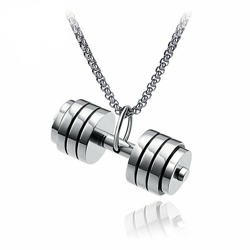  RSTJBH Weightlifting Pendant Necklaces Barbell